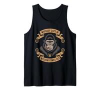 Gorilla Tshirt Whiskey Goes in Wisdom Comes Out Funny Monkey Tank Top