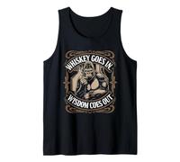 Gorilla Tshirt Whiskey Goes in Wisdom Comes Out Funny Monkey Tank Top