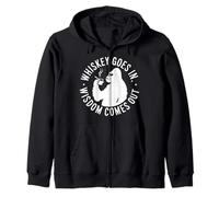 Gorilla Tshirt Whiskey Goes In Wisdom Comes Out Funny Monkey Zip Hoodie