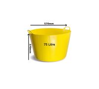 Gorilla Tub TC75Y Extra Large 75 Litre 570 x 370mm