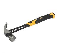 Gorilla V-Series Single-PIECE Claw Hammer 24OZ (0.68KG), Drop-Forged, Hardened & Tempered Carbon Steel Head, Single-Piece Ergonomic Soft-Grip Handle, 1 in Pack