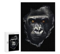 Gorilla Wall Art Fun Wooden Picture Vertical Version Puzzle Creative Gift Wood Jigsaw for Adults And Family Game