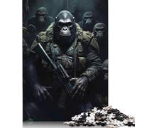 Gorilla Warfare Puzzle Creative Games Premium Cardboard Jigsaw Puzzle for Women Men Birthday Present 1000pcs (75x50cm)
