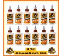 Gorilla water resistant WOOD GLUE Strong Bond Adhesive Multi-Purpose 118ml X 12