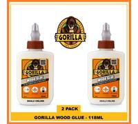 Gorilla water resistant WOOD GLUE Strong Bond Adhesive Multi-Purpose 118ml X 2