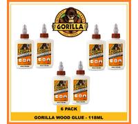 Gorilla water resistant WOOD GLUE Strong Bond Adhesive Multi-Purpose 118ml X 6