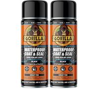 Gorilla Waterproof Black Coat & Seal Spray, 450ml - Flexible, Weatherproof Liquid Sealant | Seals out Water, Air & Moisture | For Roof Tiles, Brick, Wood, Metal, Concrete, Stone, Rubber, Plastics*