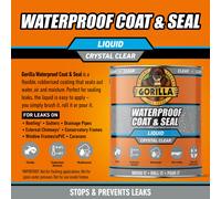 Gorilla Waterproof Coat Seal Clear 473ml Weatherproof Liquid Sealant