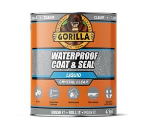 Gorilla Waterproof Coat & Seal Clear, 473ml - Weatherproof Liquid Sealant | Stop