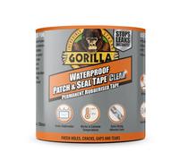 Gorilla Waterproof Patch & Seal Tape (100mm x 2.4m) Clear - 12 Pack - Instant Leak Repair & Heavy-Duty Waterproof Seal