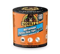 Gorilla Waterproof Patch & Seal Tape (100mm x 3m) Black - 6 Pack - Instant Leak Repair & Heavy-Duty Waterproof Seal