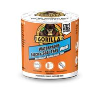 Gorilla Waterproof Patch & Seal Tape (100mm x 3m) White - 9 Pack - Instant Leak Repair & Heavy-Duty Waterproof Seal