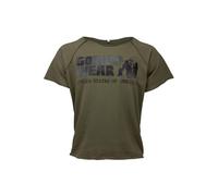 Gorilla Wear Classic Work Out Top - Navy - Bodybuilding and Fitness Clothing Men's with Logo Print for Maximum Freedom of Movement Made of Cotton and Polyester