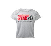 GORILLA WEAR Men's Classic Work Out Top T shirt, Gray, 3XL UK