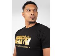 Gorilla Wear Men's T-Shirt-Classic-Schwarz, Black/Gold, L