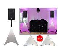 Gorilla White Tripod DJ PA Speaker Stand Cover Lighting Scrim Screens (PAIR)