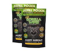 Gorilla Wipes Greener Refill Pouches for TUBS - 80 Wipes - Twin Pack