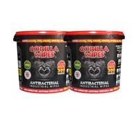 Gorilla Wipes Original Twin Pack - X2 Bucket Of 300 Wipes - AntiBacterial/Multi-Surface/Hand Wipes