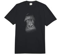 Gorilla with Beanie Woolly Hat! Pencil Doodle Art Great Ape Comfort Colors Adult Heavyweight T-Shirt