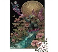 Gorilla with Butterfly Wings Hovering over Waterfall Jigsaw Puzzle for Adults, 1000 Pieces, 38x26cm/1000pcs, New Year Hobby, Quiet Evening Activity And A Calmer Routine