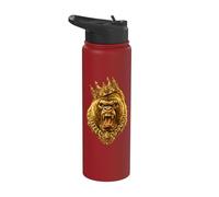 Gorilla with Crown | King Motivation Power Gym Workout Stainless Steel Insulated Water Bottle