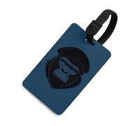 Gorilla with Hat Funny Luggage Tag Travel Suitcase Label with Privacy Name ID for Baggage Bag Backpack