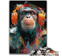 Gorilla with Headphones Adult Jigsaw Puzzles 2000 Pieces,Challenging Game And Family Play for Is Ideal As A Gift for The Whole Family (70X100cm)
