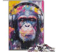 Gorilla with Headphones Puzzles 1000 Pieces for Teenagers, Challenging Game for Is Ideal As A Gift for The Whole Family (26x38cm)