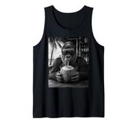 Gorilla with Sunglasses and Coconut Drink Monkey Tank Top