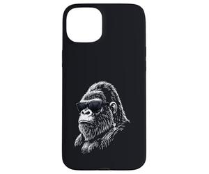 Gorilla with Sunglasses Cool Silverback Ape Graphic Animal Case for iPhone 15 Plus