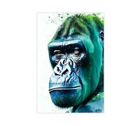 Gorilla With Thinking Face Canvas Poster Wall Art Decor Print Picture Paintings for Living Room Bedroom Decoration 20x30inch(50x75cm)