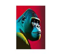Gorilla With Thinking Poster Canvas Poster Wall Art Decor Print Picture Paintings for Living Room Bedroom Decoration 24x36inch(60x90cm)
