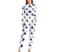 Gorilla Women's Pajamas Set Two Piece Sleepwear Sleepwear Set Long Sleeve Top And Pants