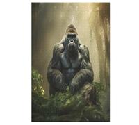 Gorilla Wooden Puzzles for Adults,1000 Piece,Jigsaw Puzzle for Teens Brain Challenge 78×53cm