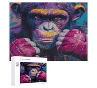 Gorilla1 Boxing Funny Wooden Puzzle Adults Difficult Jigsaw Puzzles with Storage Box for Family Game Birthday Gift