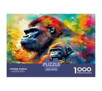 Gorilla1000Pieces JigsawPuzzleschimpanzee ForAdults Colourful LargePiecePuzzles Age12+byth ThemeFlowersandBirds Fun, Challenging 70x50cm/1000pcs