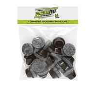 GorillaFelt CB2594 Replacement 1 Inch Swivel Felt Cap Inserts for use with GorillaFelt CB259 / CB259-16 and GorillaGlides CB213 (Includes 16 Felt Caps) Plastic Glide Body Sold Separately