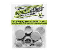 GorillaGlides CB194 Replacement Slider Cap Inserts for Slipstick 3/4 Inch Plastic Glides (Set of 16 Caps) Fits GorillaGlides CB193 and Slipstick CB190, Snap in