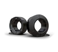GorillaJaw™ Olympic Barbell Clamps 2 inch Quick Release Pair of Locking 2" Pro Olympic Weight Bar Plates Nylon Locks Collar Clips for Workout Weightlifting Fitness Exercise Barbell Clamp Black/Black