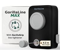 GorillaLine Max - Retractable Clothesline Indoor Outdoor Clothes Line - Heavy Duty Clothes Drying Laundry Line - Wall Mounted Drying Rack - Air Dry Clothing - Max Tighten with GorillaGrip