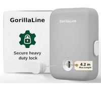 GorillaLine - Retractable Clothesline Indoor Outdoor Clothes Line | Heavy Duty Clothes Drying Laundry Line | Wall Mounted Drying Rack Clothing Line | Retracting Hanging | Features Secure Lock System