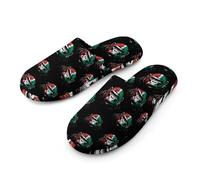 Gorillas Face Italian Flag Men's Cotton Slippers Memory Foam Comfort House Shoes Winter Indoor Slipper for Hotel Casa Spa