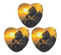 Gorillas Sunset Monkey Cute Car Air Fresheners 3pcs Long Lasting Scent Car Mirror Hanging Scented Cards Tablets