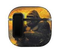 Gorillas Sunset Monkey Trendy Bluetooth Earbuds Protector Printed Wireless Earbud Case Covers Compatible with Airpods 4