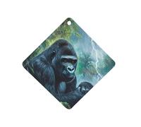 Gorillas Thunder Rain 1Pcs Car Air Freshener Automotive Aromatherapy Tablets Hanging Scented Cards for Room Bathroom Rhombus