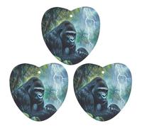 Gorillas Thunder Rain 3 Pcs Car Air Freshener Automotive Aromatherapy Tablets Hanging Scented Cards for Room Bathroom Love form