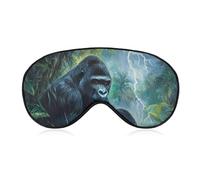 Gorillas Thunder Rain Fashion Eye Mask Printed Sleep Masks Soft Unisex Blackout Covering with Adjustable Strap