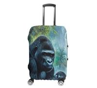 Gorillas Thunder Rain Personalized Luggage Case Cover Funny Travel Accessories Washable Suitcase Protector Fit 19-32 Inch S