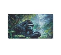 Gorillas Thunder Rain Rectangular Non-Slip Mouse Pads Rubber Base Desk Mat for Home Office 40X75cm