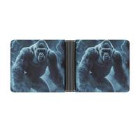 Gorillas Thunder Trendy Trifold Wallet for Men Classic Lightweight Credit Card Leather Wallets Money Clip
